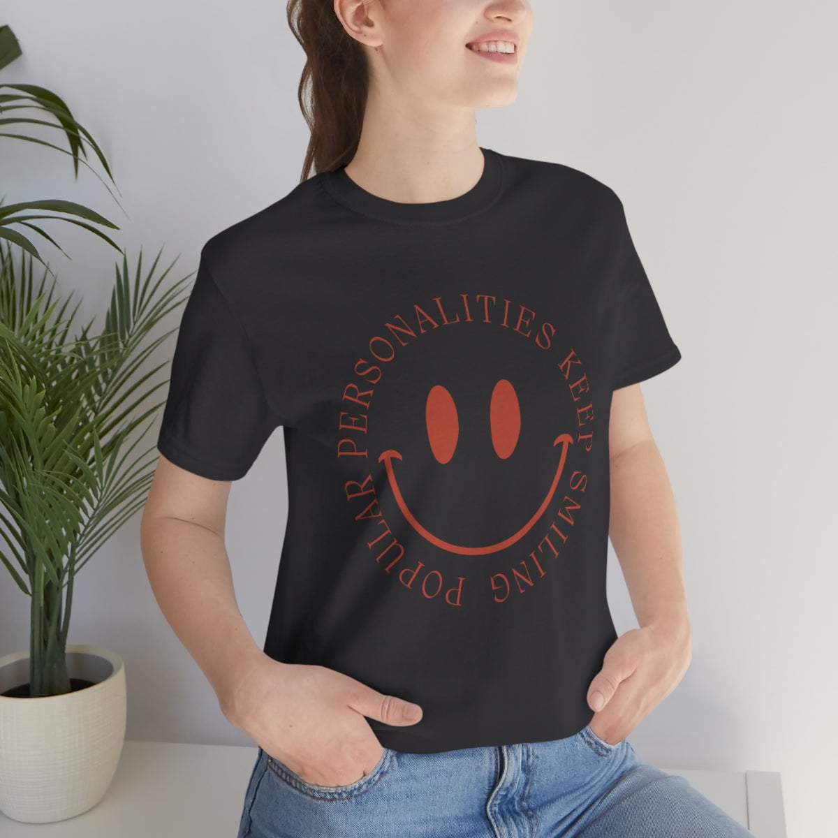 Keep Smiling Jersey Short Sleeve Tee