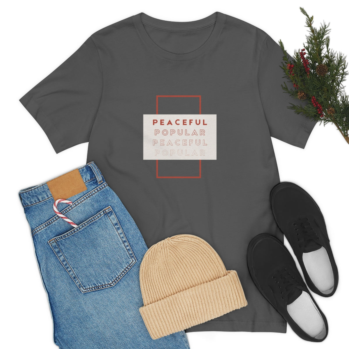 Peaceful/Popular Jersey Short Sleeve Tee