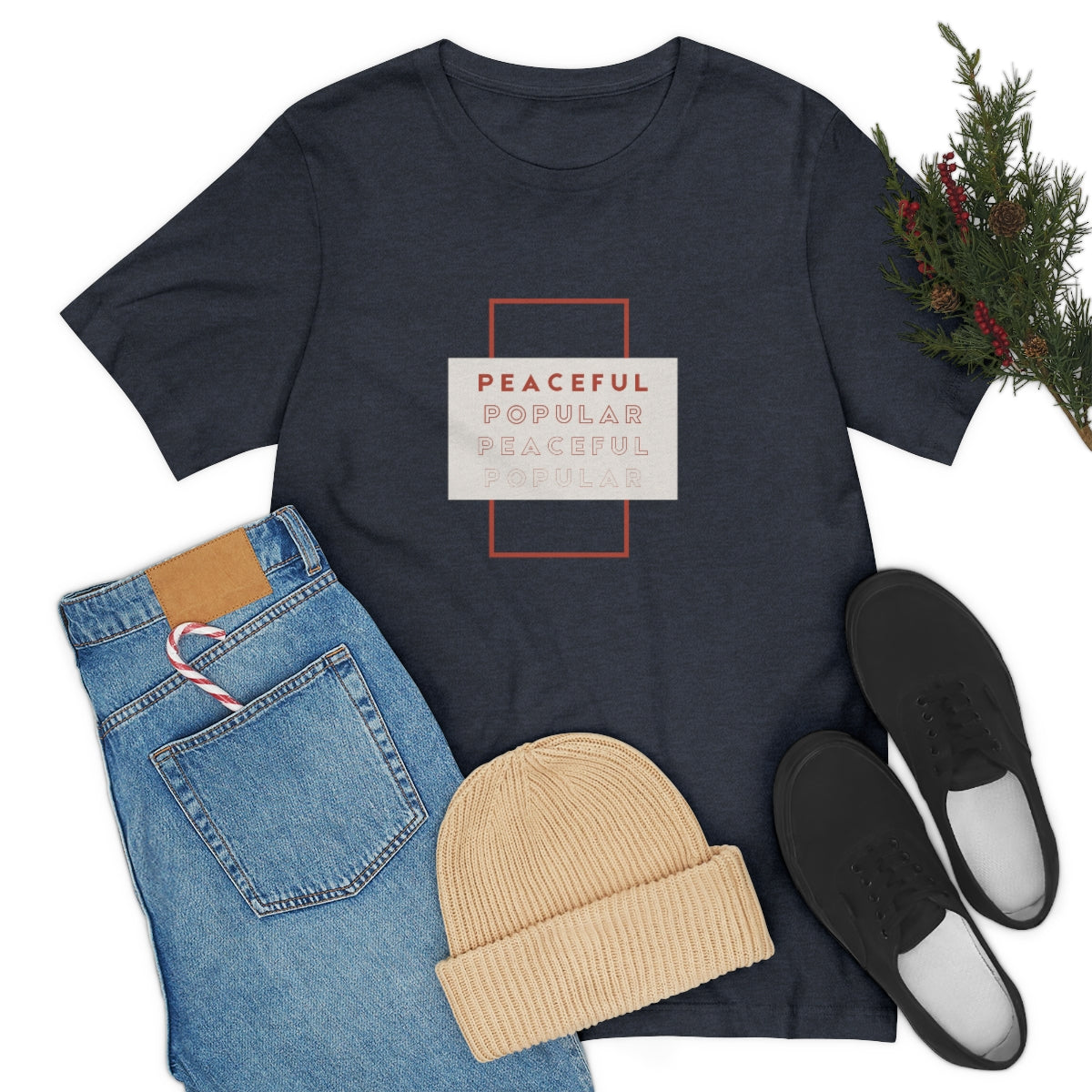 Peaceful/Popular Jersey Short Sleeve Tee