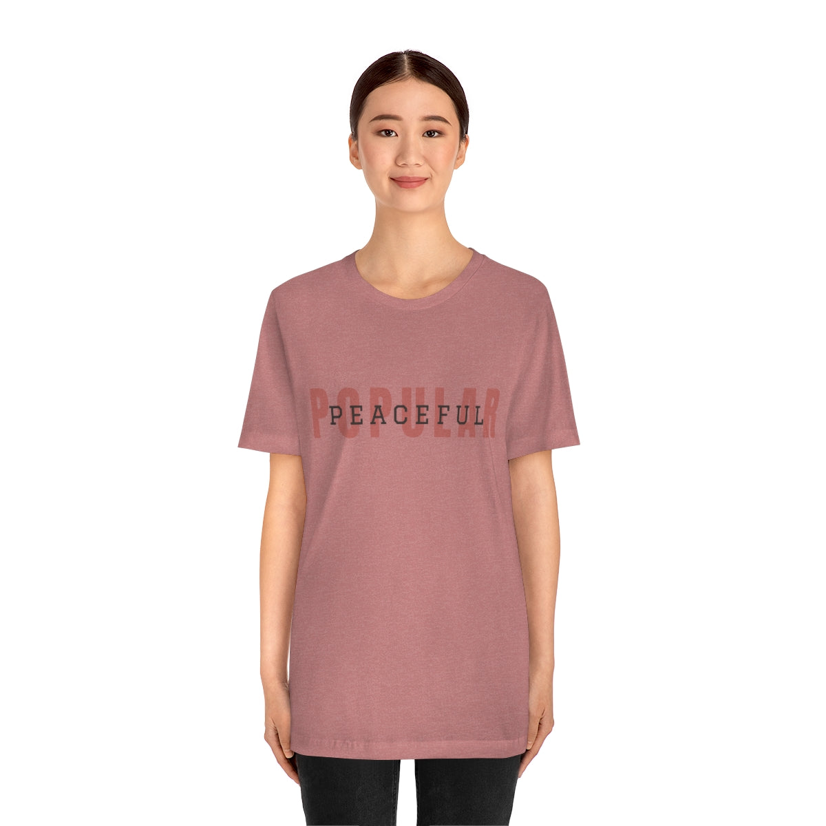 Popular/Peaceful Logo Jersey Short Sleeve Tee