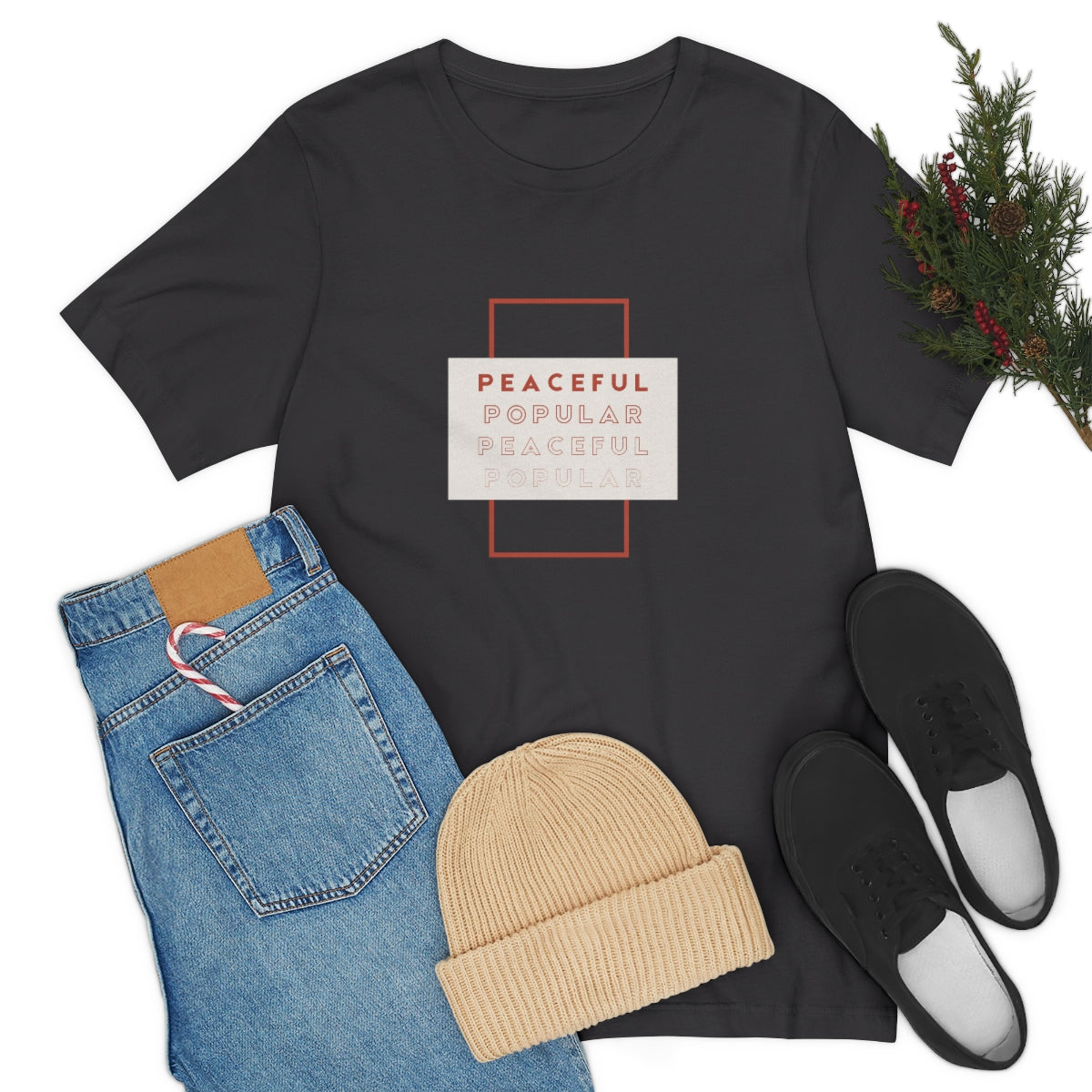 Peaceful/Popular Jersey Short Sleeve Tee
