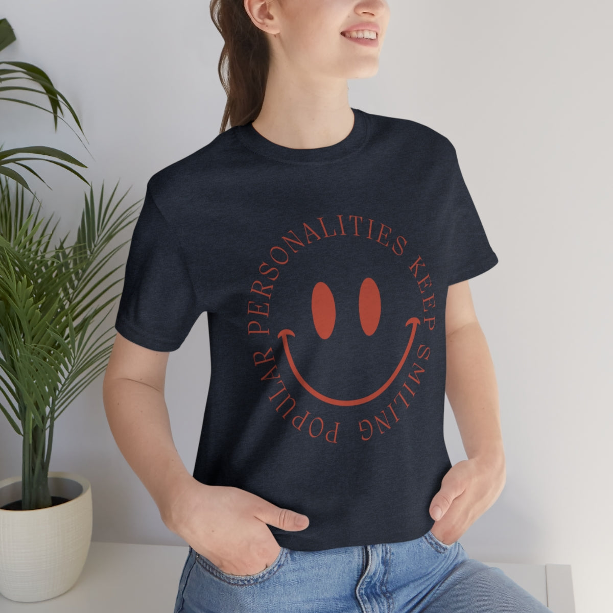 Keep Smiling Jersey Short Sleeve Tee