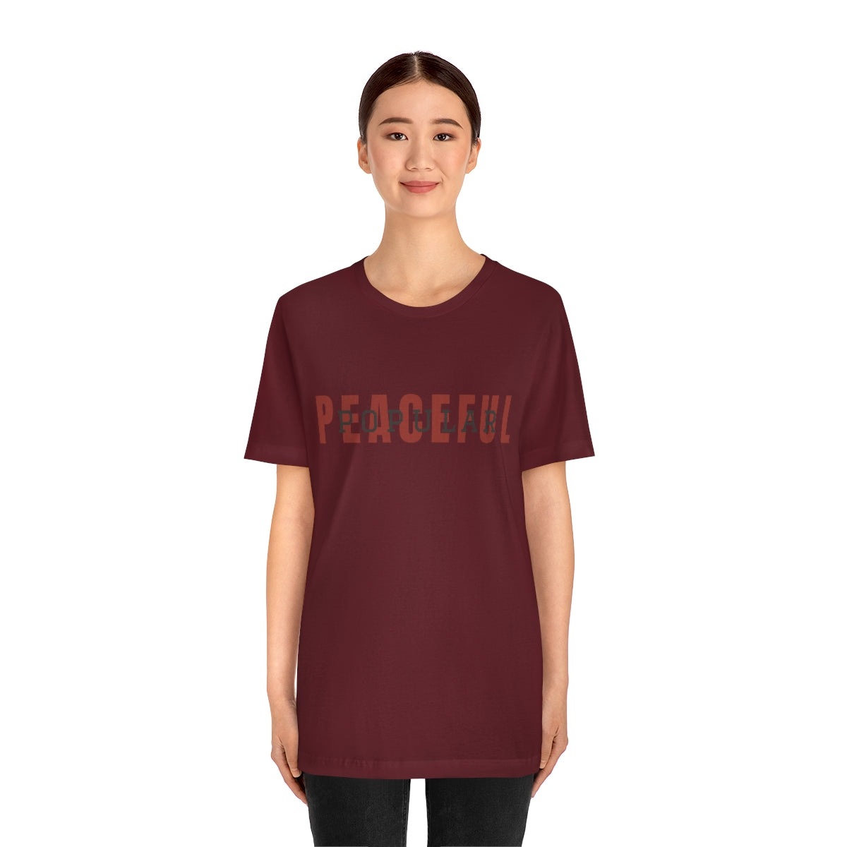 Peaceful/Popular Logo Jersey Short Sleeve Tee