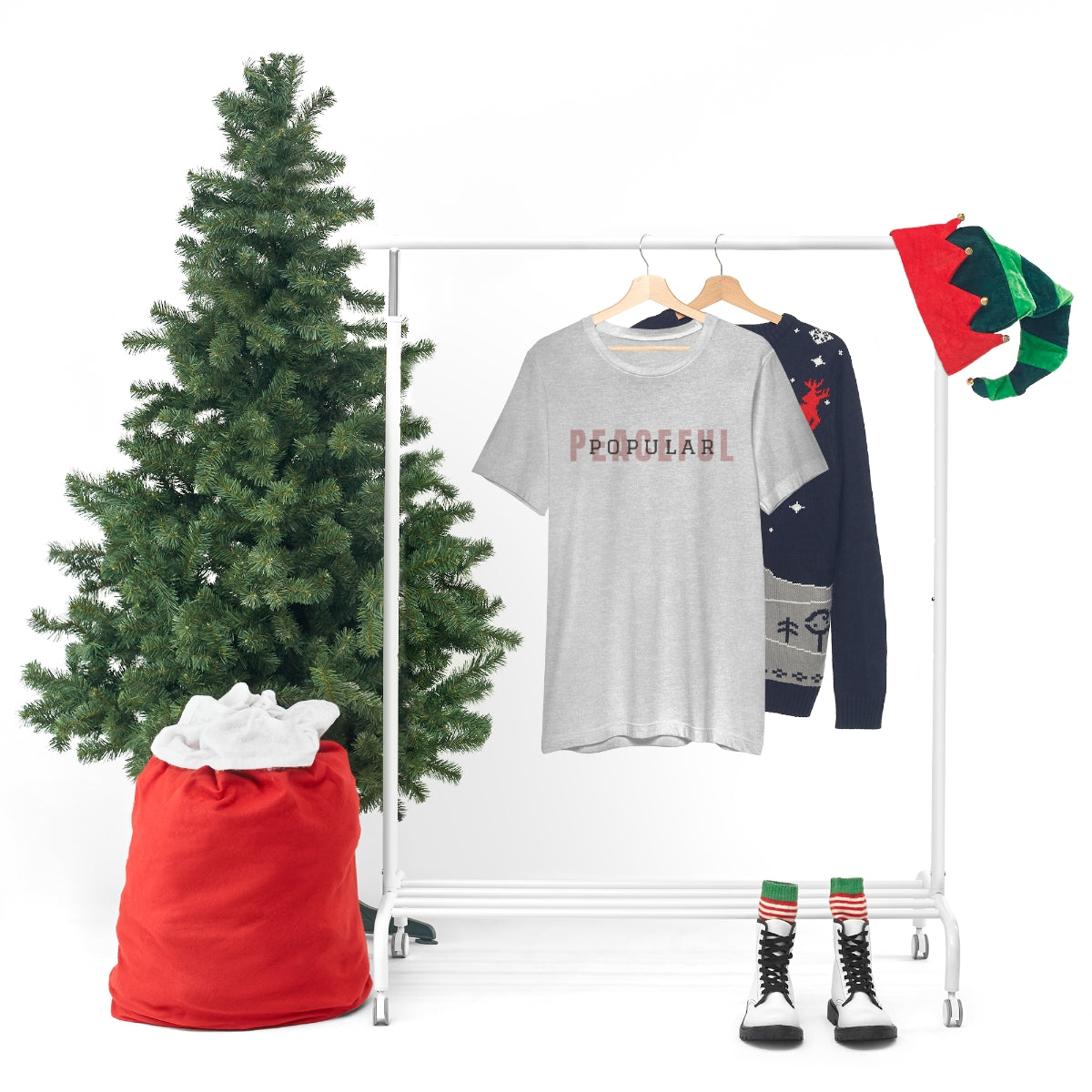 Peaceful/Popular Logo Jersey Short Sleeve Tee