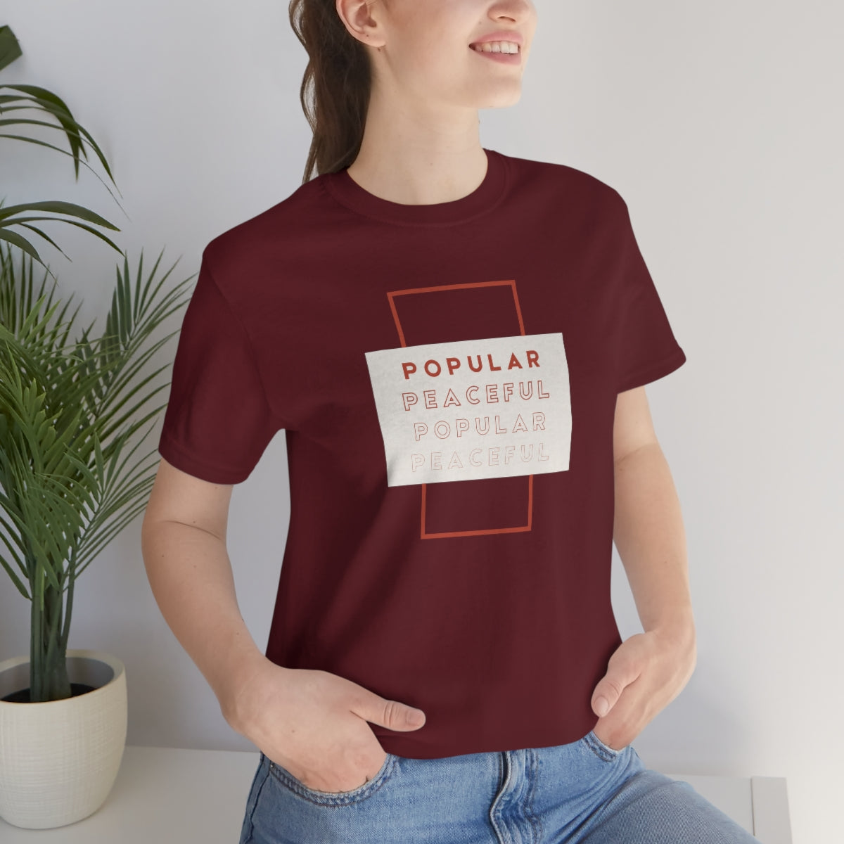 Popular/Peaceful Jersey Short Sleeve Tee