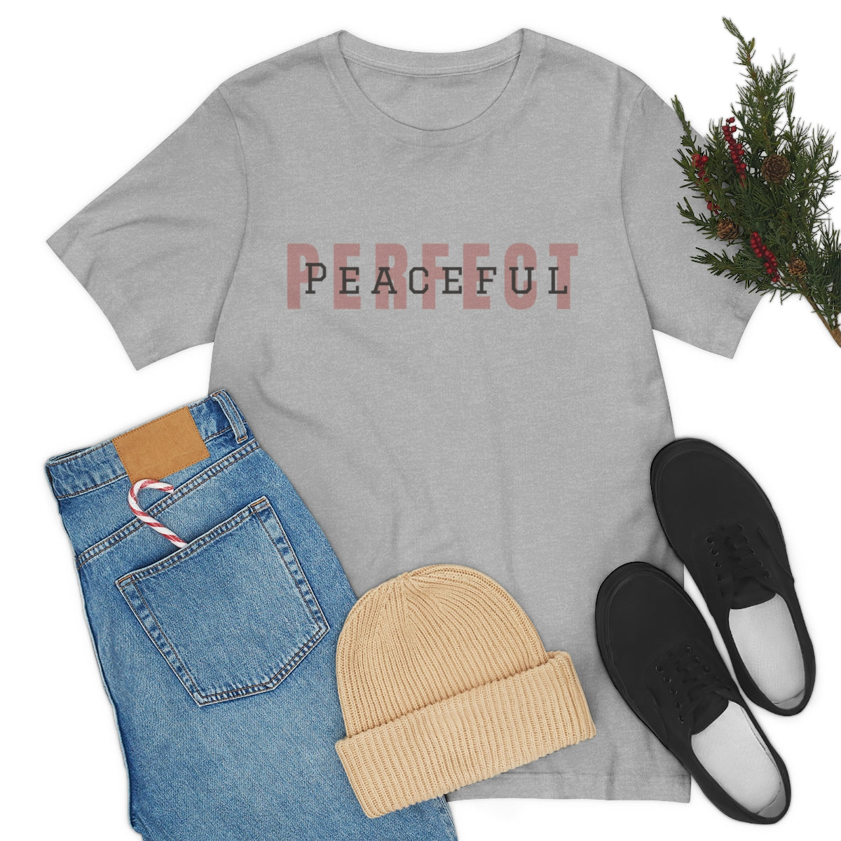 Perfect/Peaceful Logo Jersey Short Sleeve Tee