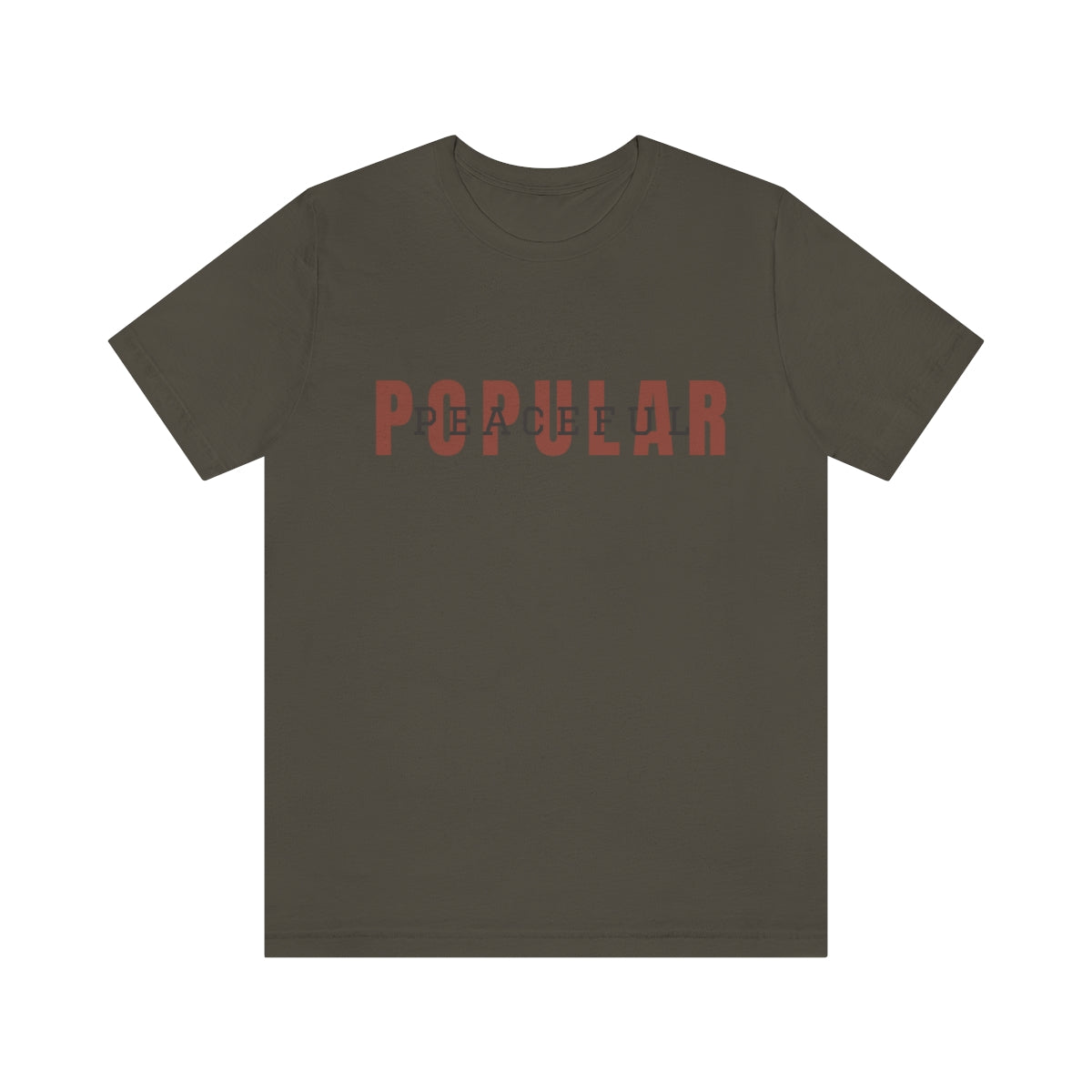 Popular/Peaceful Logo Jersey Short Sleeve Tee