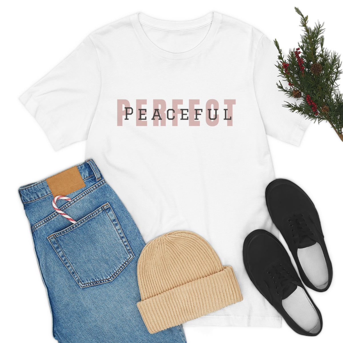 Perfect/Peaceful Logo Jersey Short Sleeve Tee