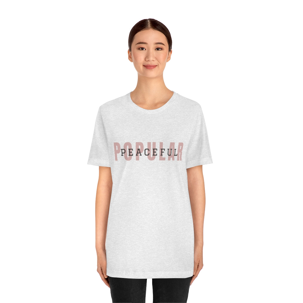 Popular/Peaceful Logo Jersey Short Sleeve Tee