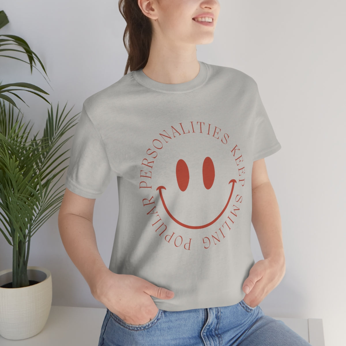 Keep Smiling Jersey Short Sleeve Tee