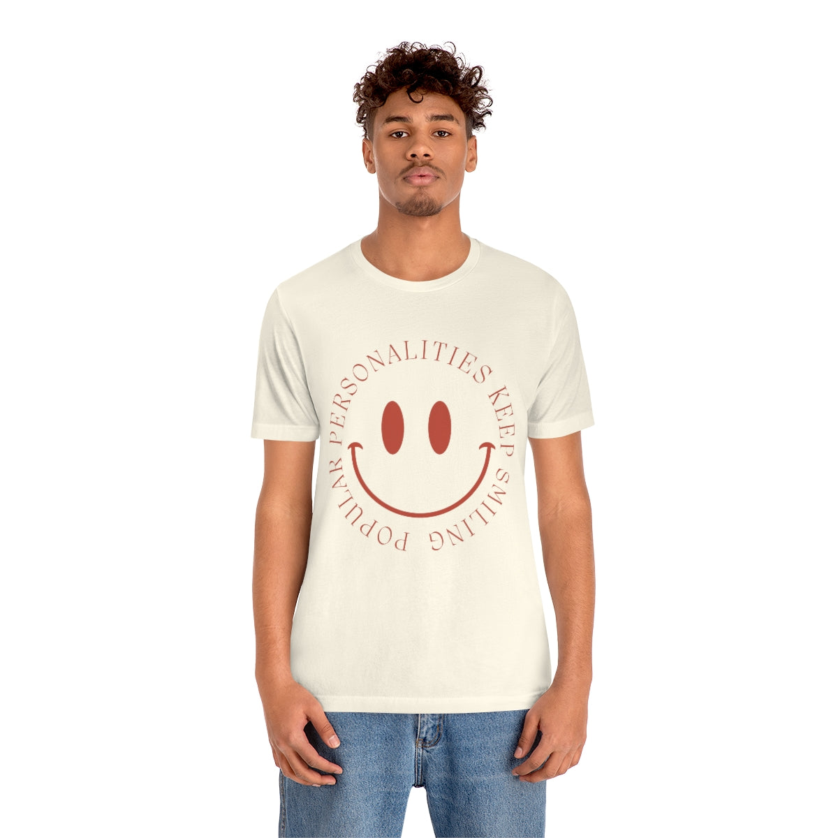 Keep Smiling Jersey Short Sleeve Tee