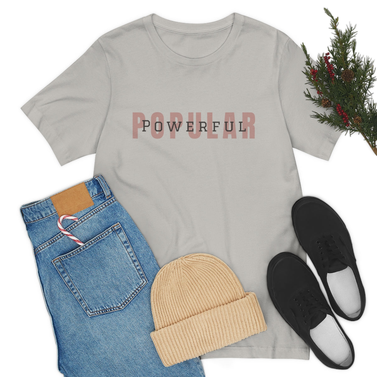 Popular/Powerful Logo Jersey Short Sleeve Tee