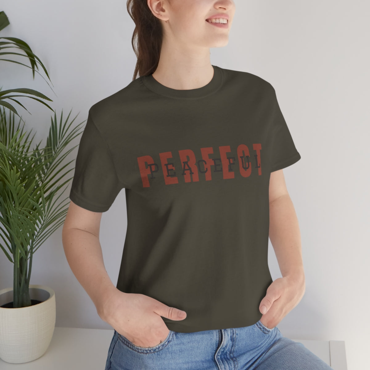 Perfect/Peaceful Logo Jersey Short Sleeve Tee