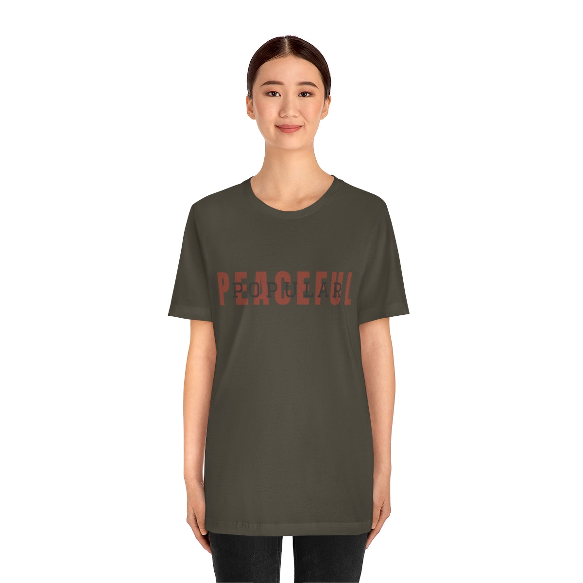 Peaceful/Popular Logo Jersey Short Sleeve Tee