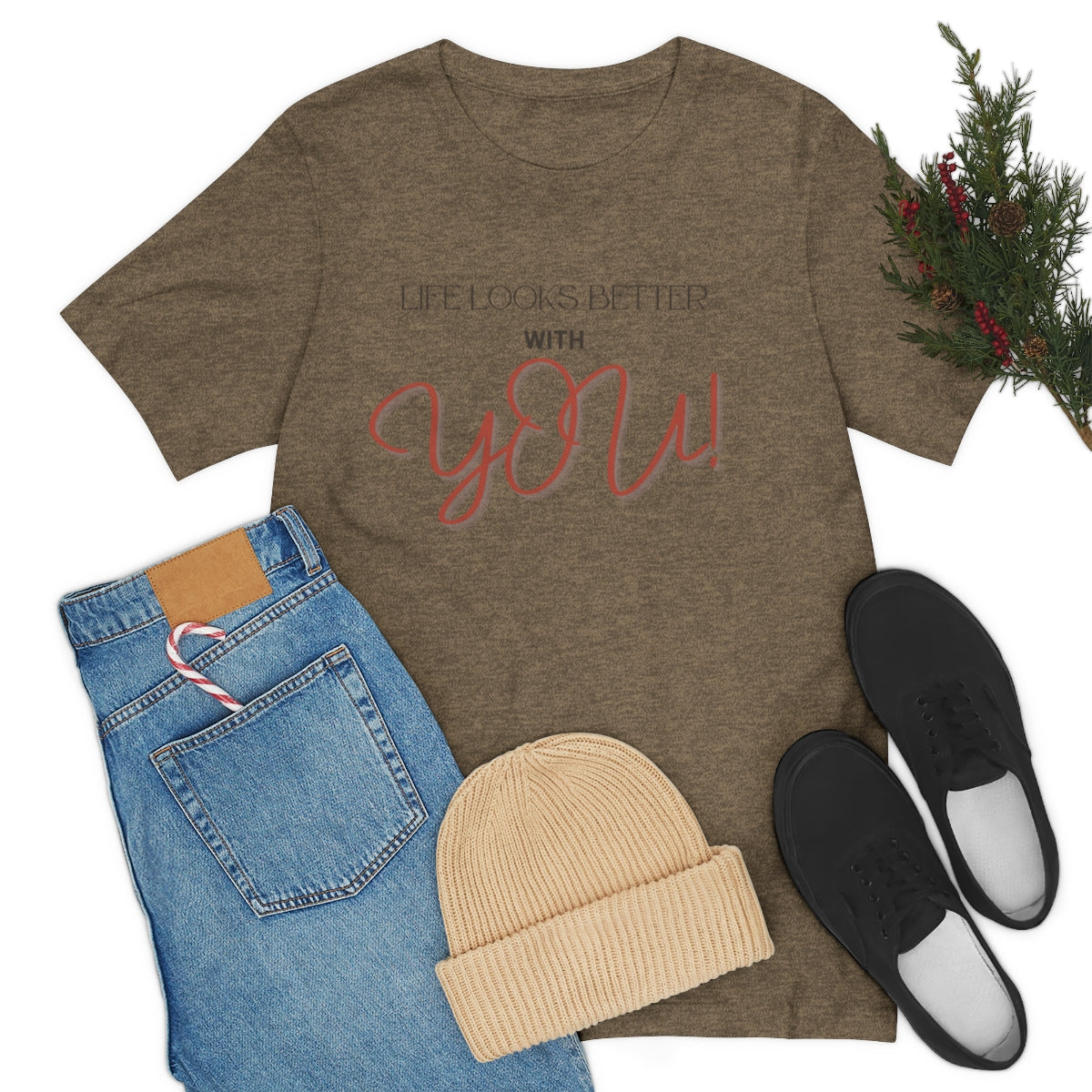 Life Looks Better With You Jersey Short Sleeve Tee