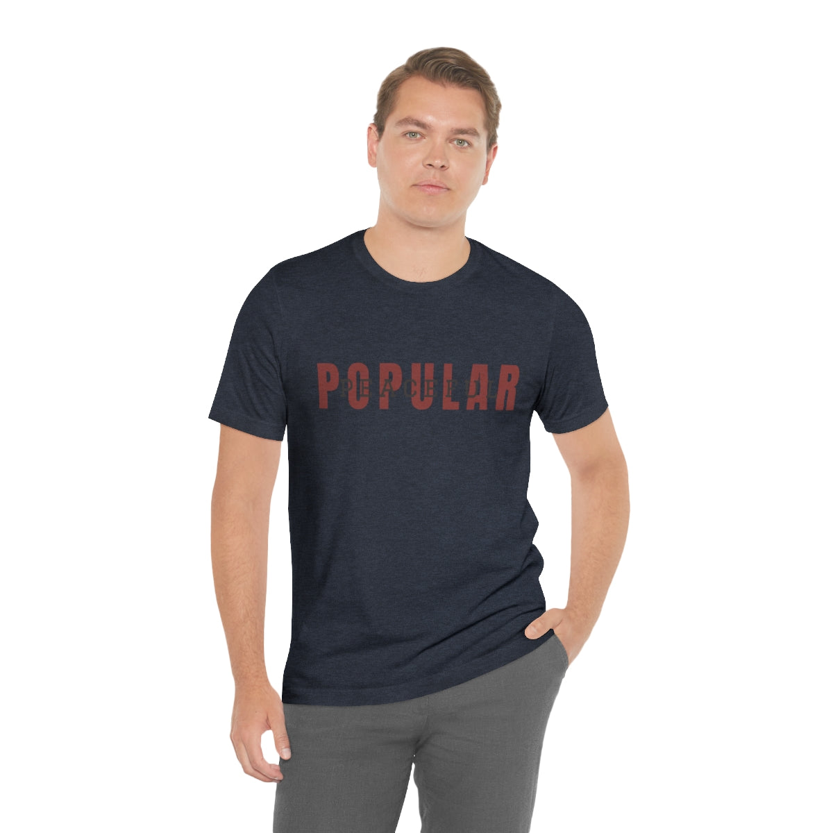 Popular/Peaceful Logo Jersey Short Sleeve Tee