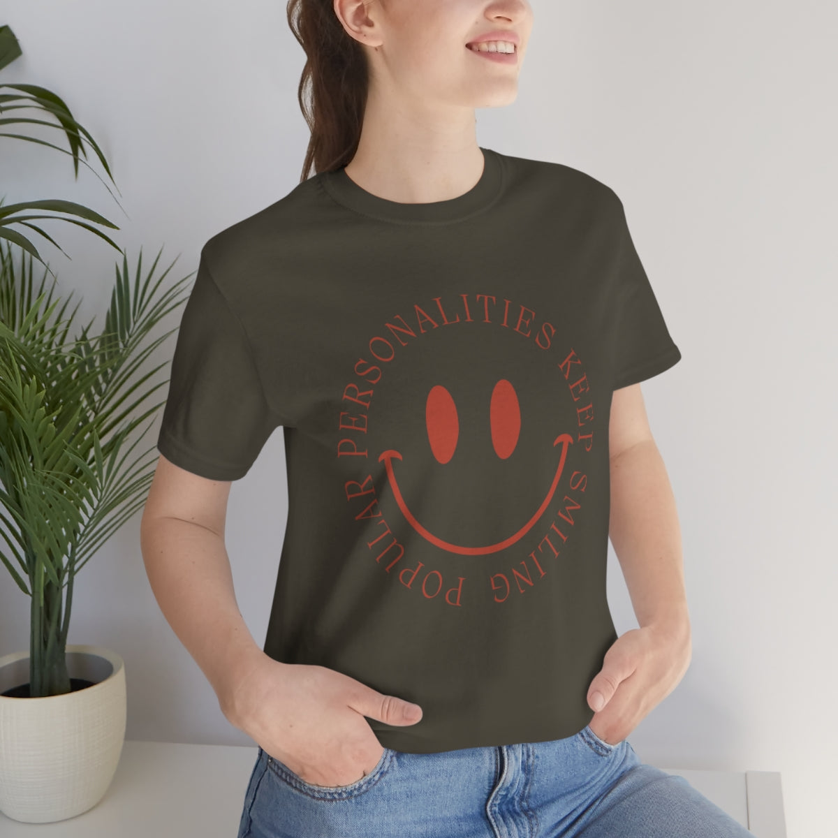 Keep Smiling Jersey Short Sleeve Tee