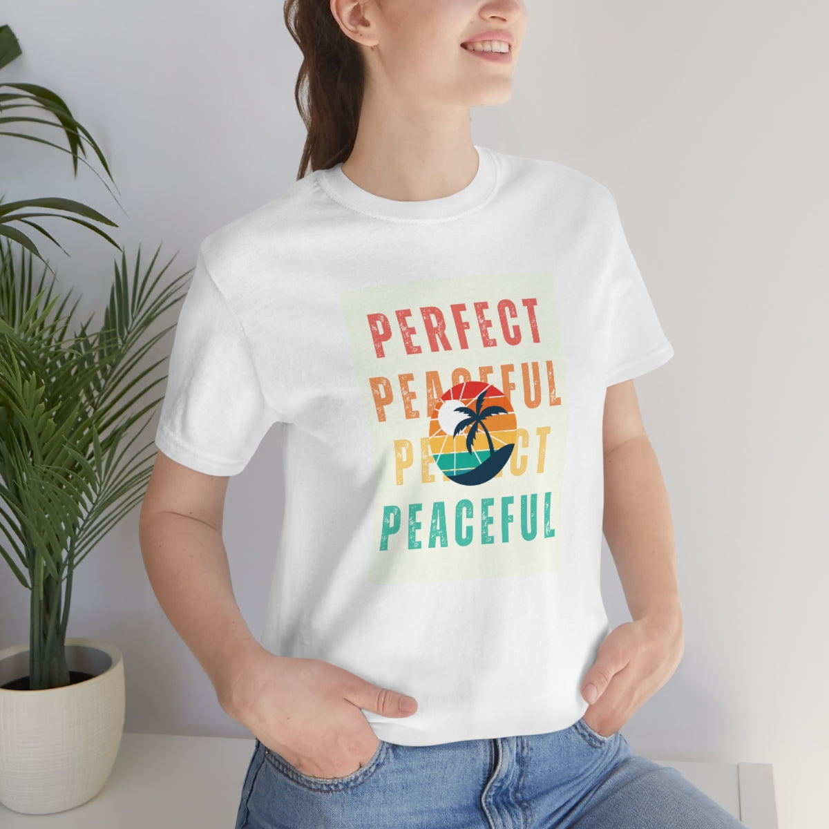 Perfect/Peaceful Unisex Jersey Short Sleeve Tee