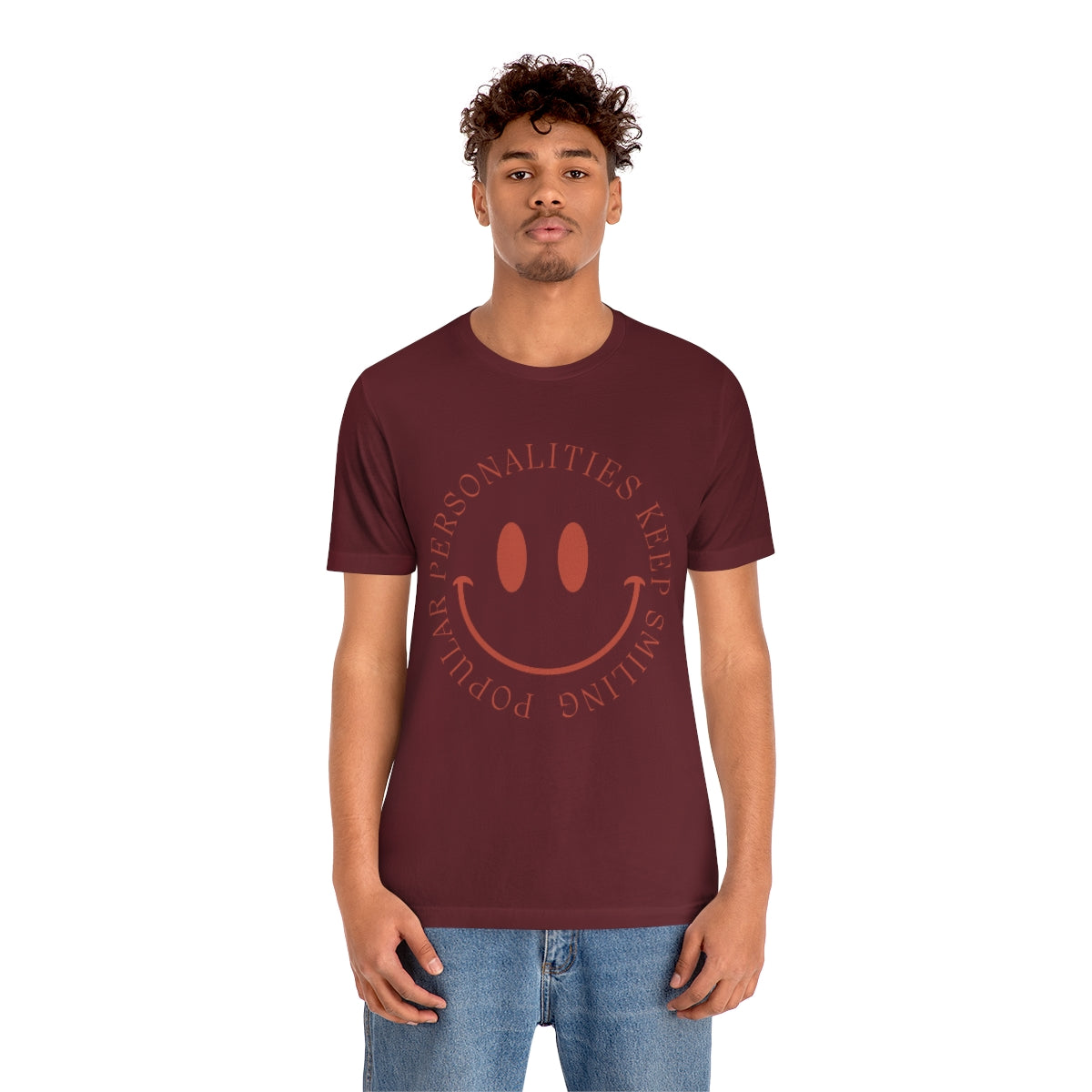 Keep Smiling Jersey Short Sleeve Tee