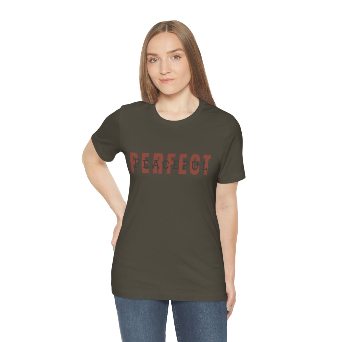 Perfect/Peaceful Logo Jersey Short Sleeve Tee