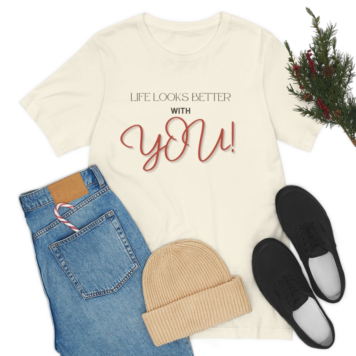 Life Looks Better With You Jersey Short Sleeve Tee