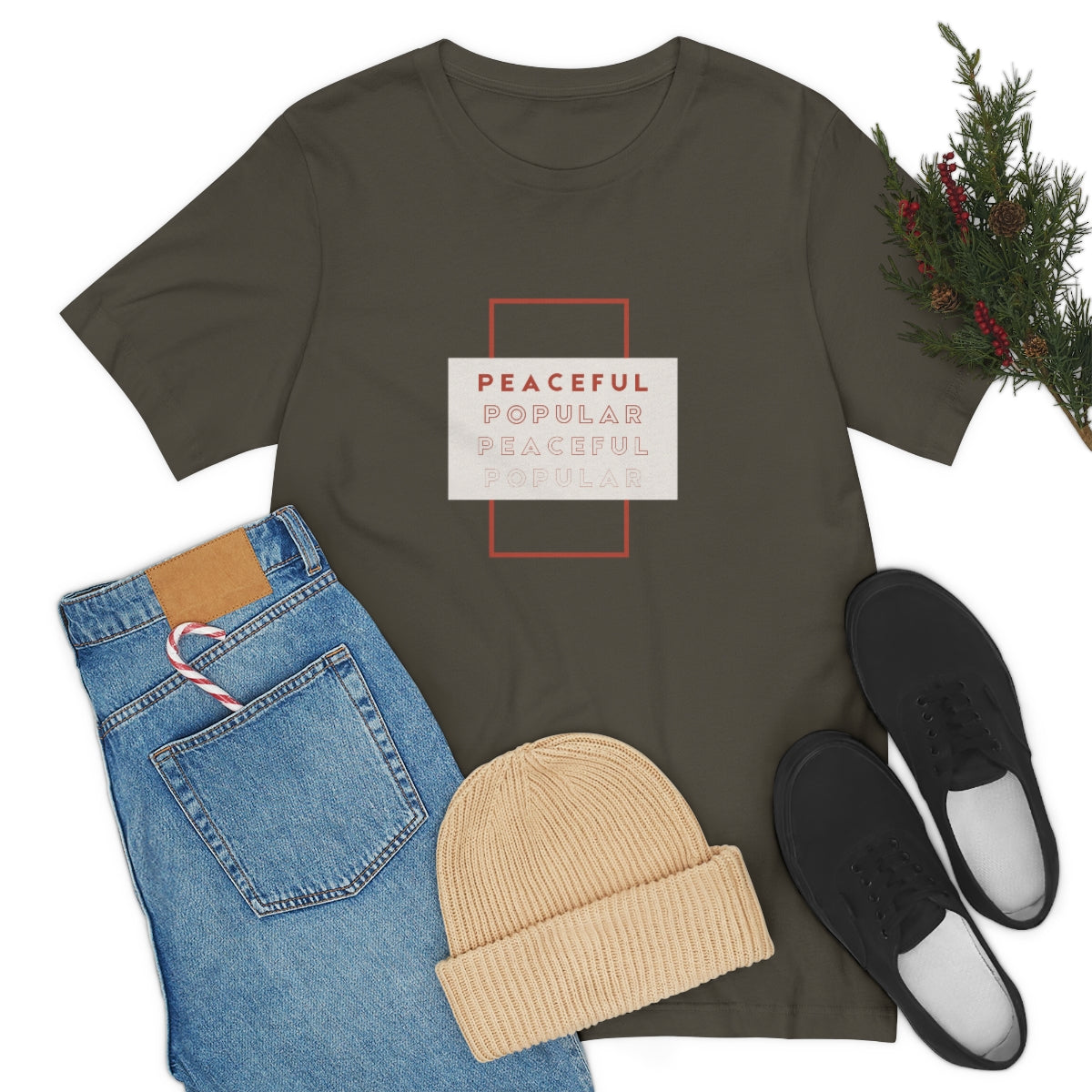 Peaceful/Popular Jersey Short Sleeve Tee