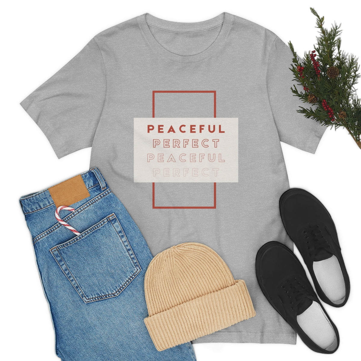 Peaceful/Perfect Jersey Short Sleeve Tee