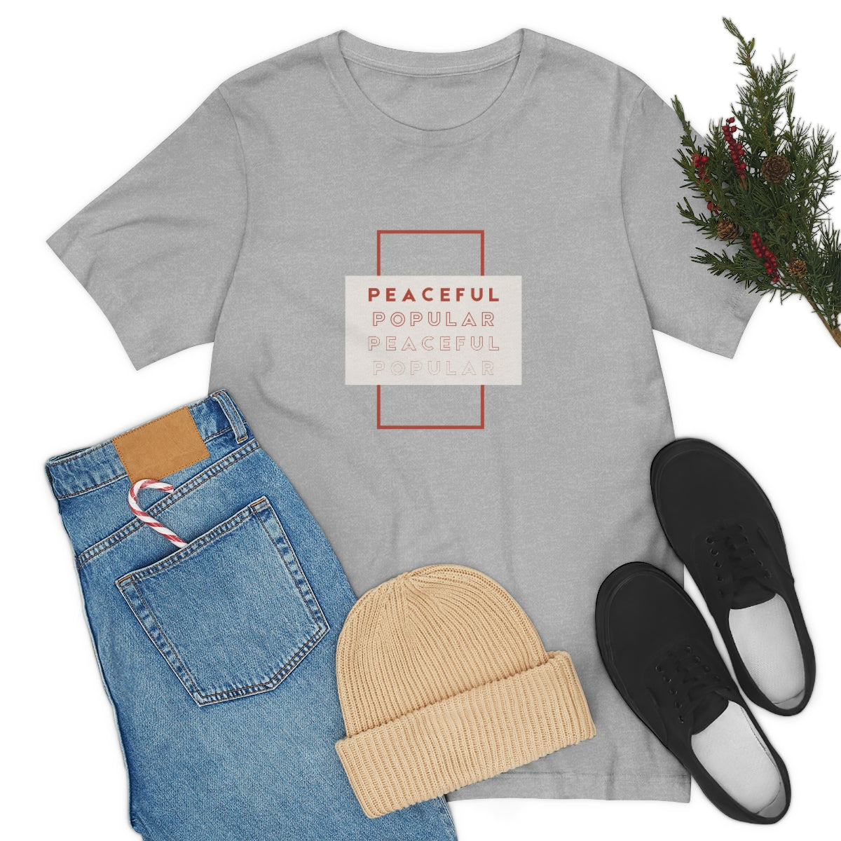 Peaceful/Popular Jersey Short Sleeve Tee
