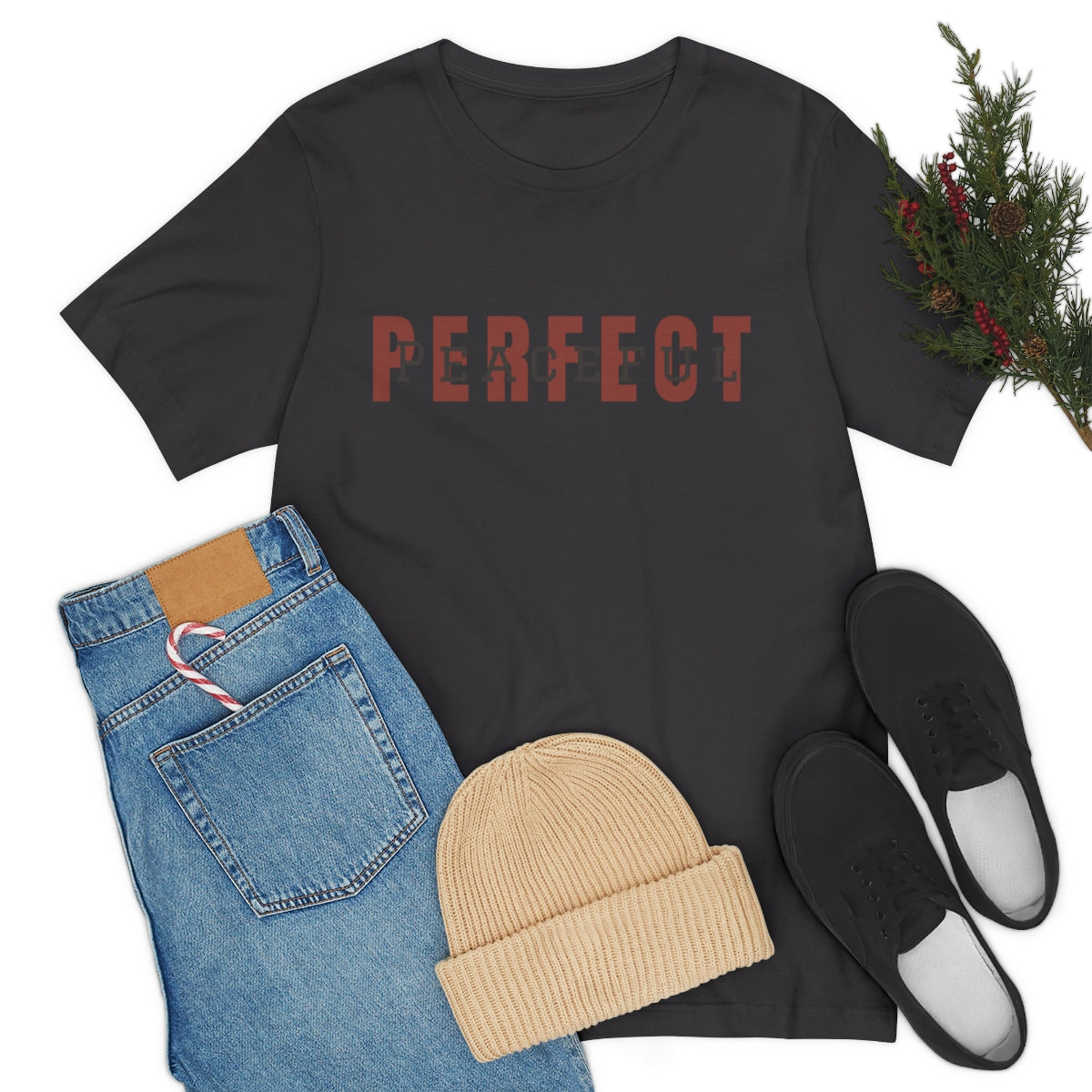 Perfect/Peaceful Logo Jersey Short Sleeve Tee