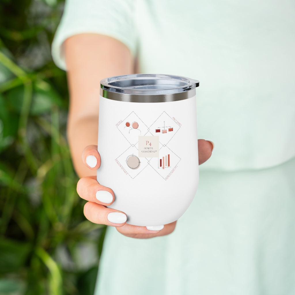 P4 Power Coaching™ 12oz Insulated Wine Tumbler