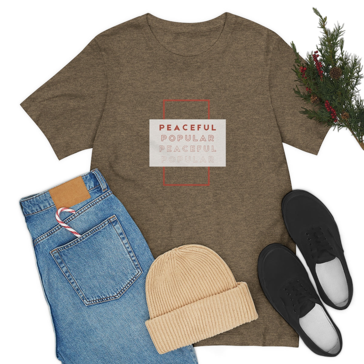 Peaceful/Popular Jersey Short Sleeve Tee