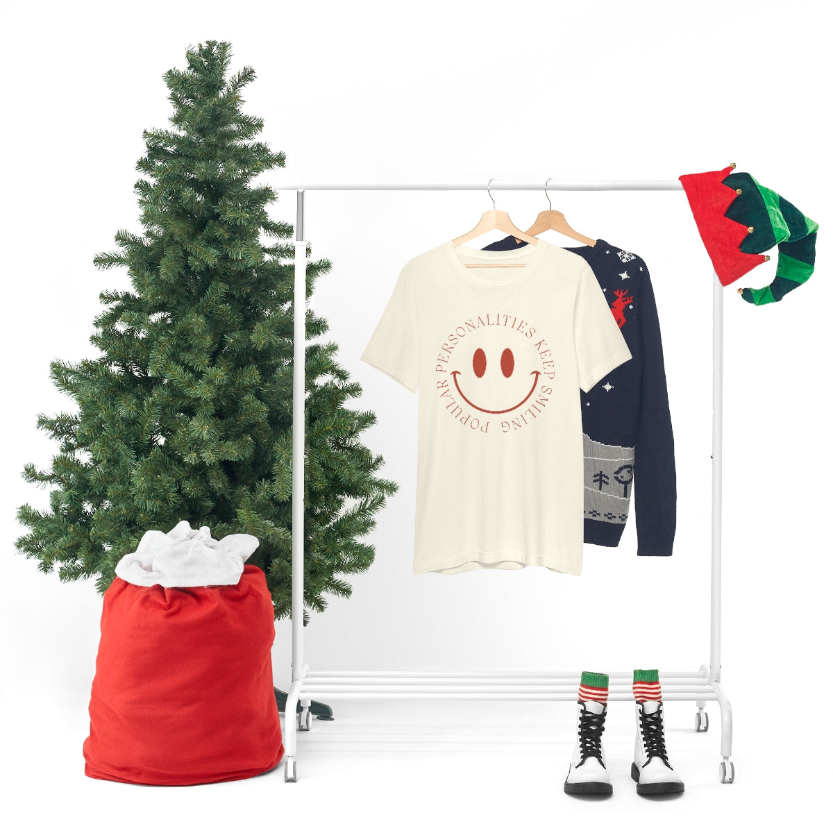 Keep Smiling Jersey Short Sleeve Tee
