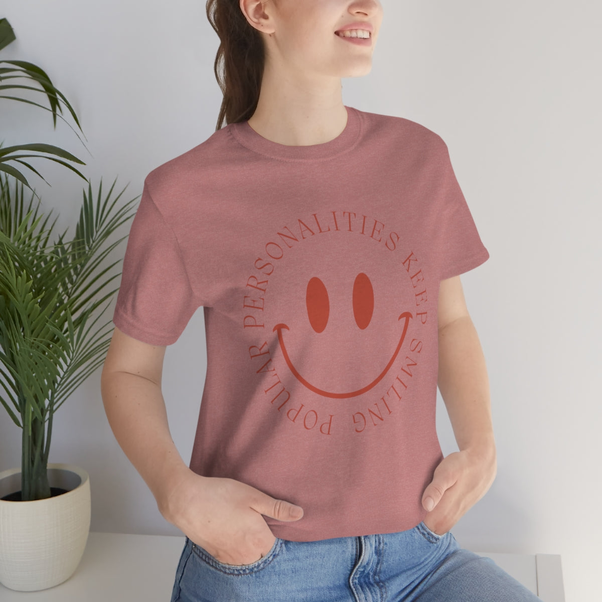 Keep Smiling Jersey Short Sleeve Tee