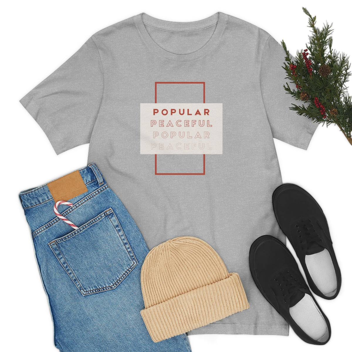 Popular/Peaceful Jersey Short Sleeve Tee