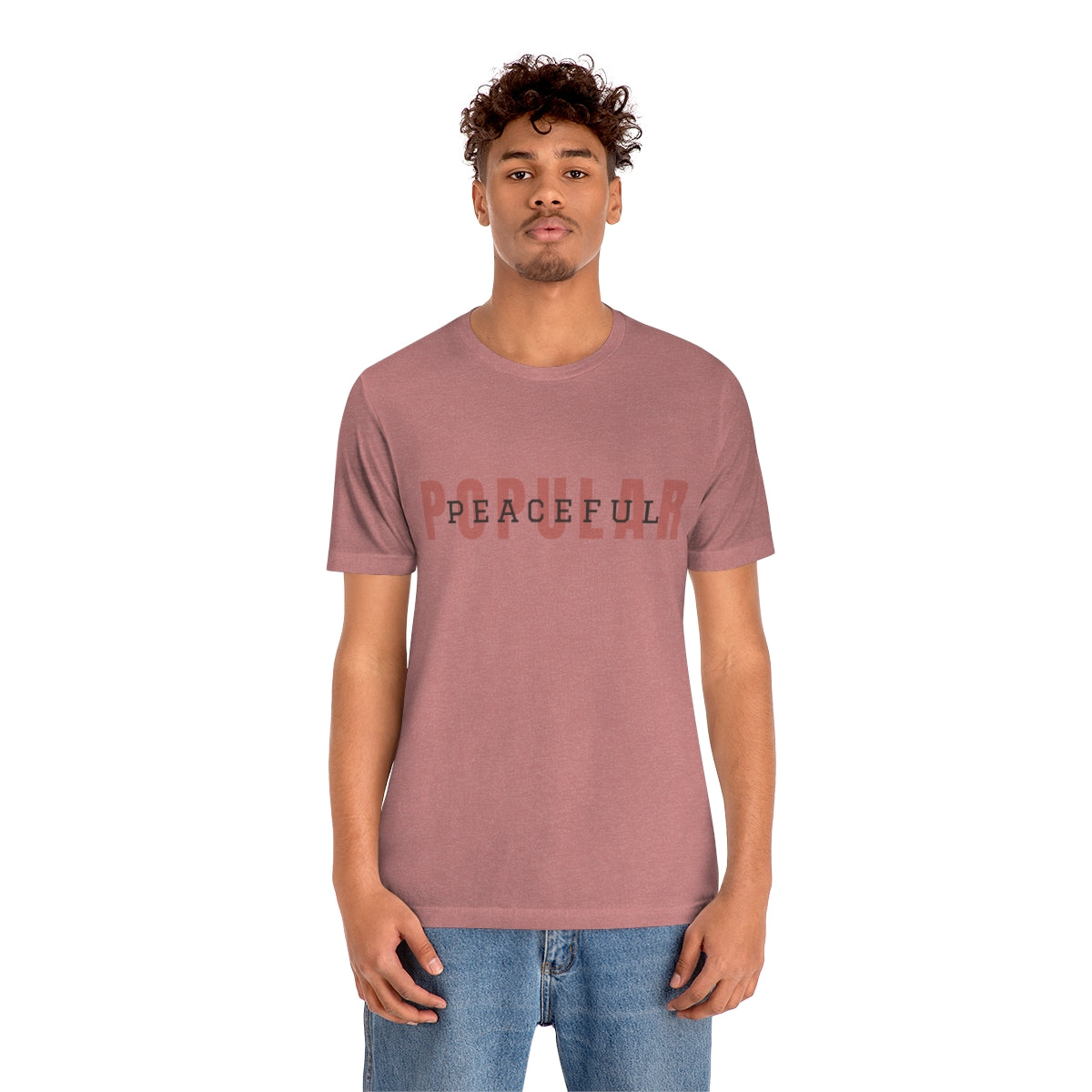 Popular/Peaceful Logo Jersey Short Sleeve Tee