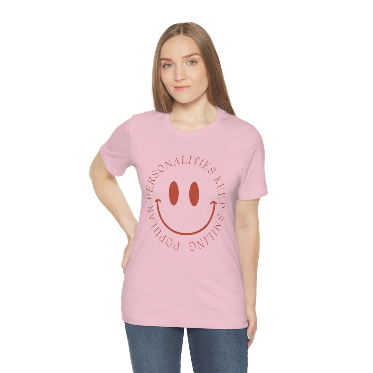 Keep Smiling Jersey Short Sleeve Tee