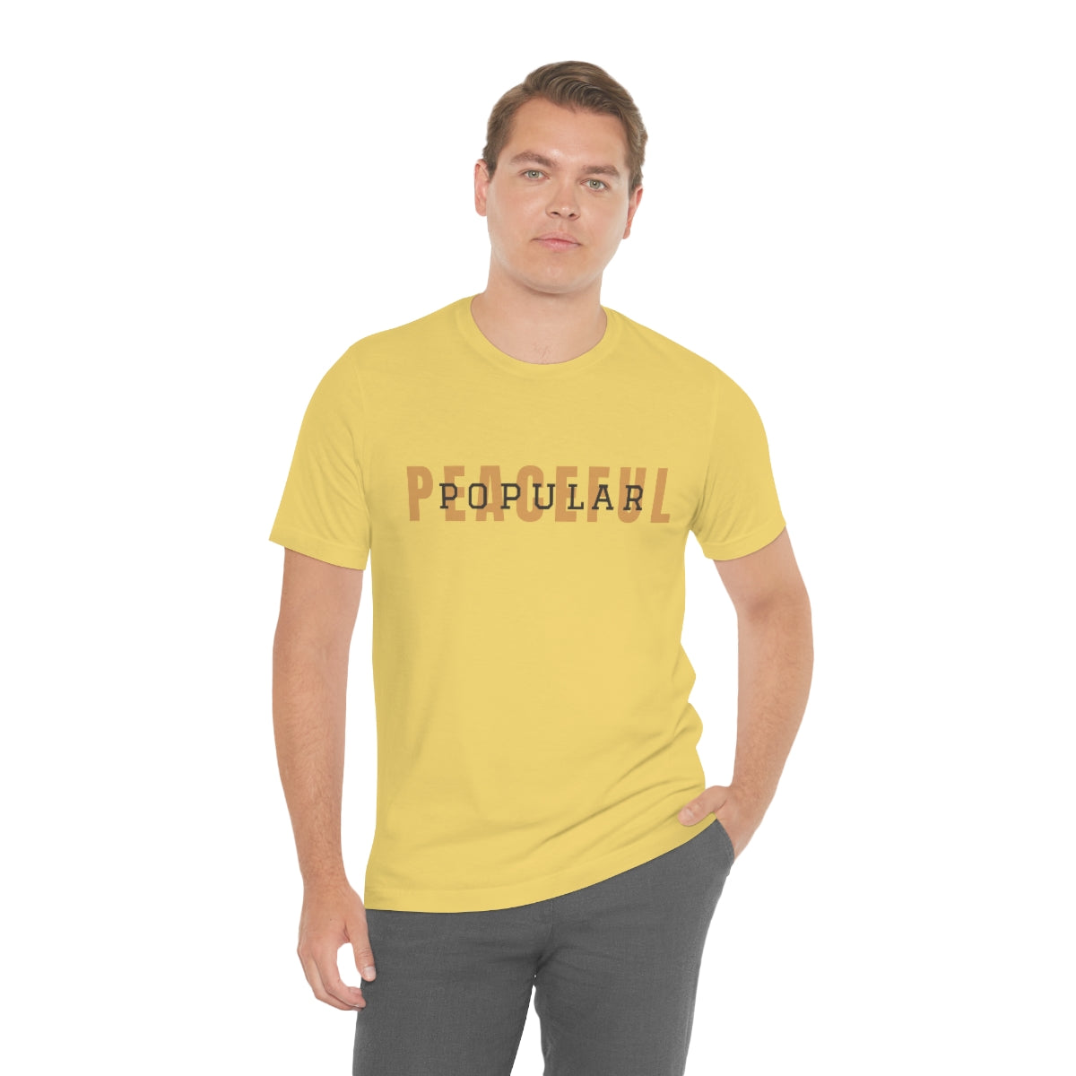 Peaceful/Popular Logo Jersey Short Sleeve Tee