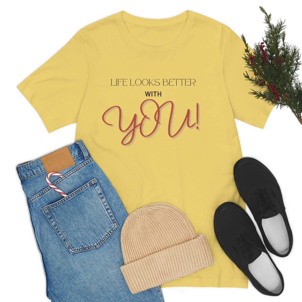 Life Looks Better With You Jersey Short Sleeve Tee