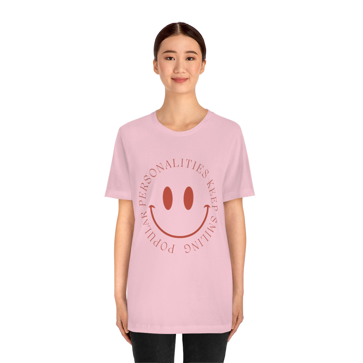 Keep Smiling Jersey Short Sleeve Tee