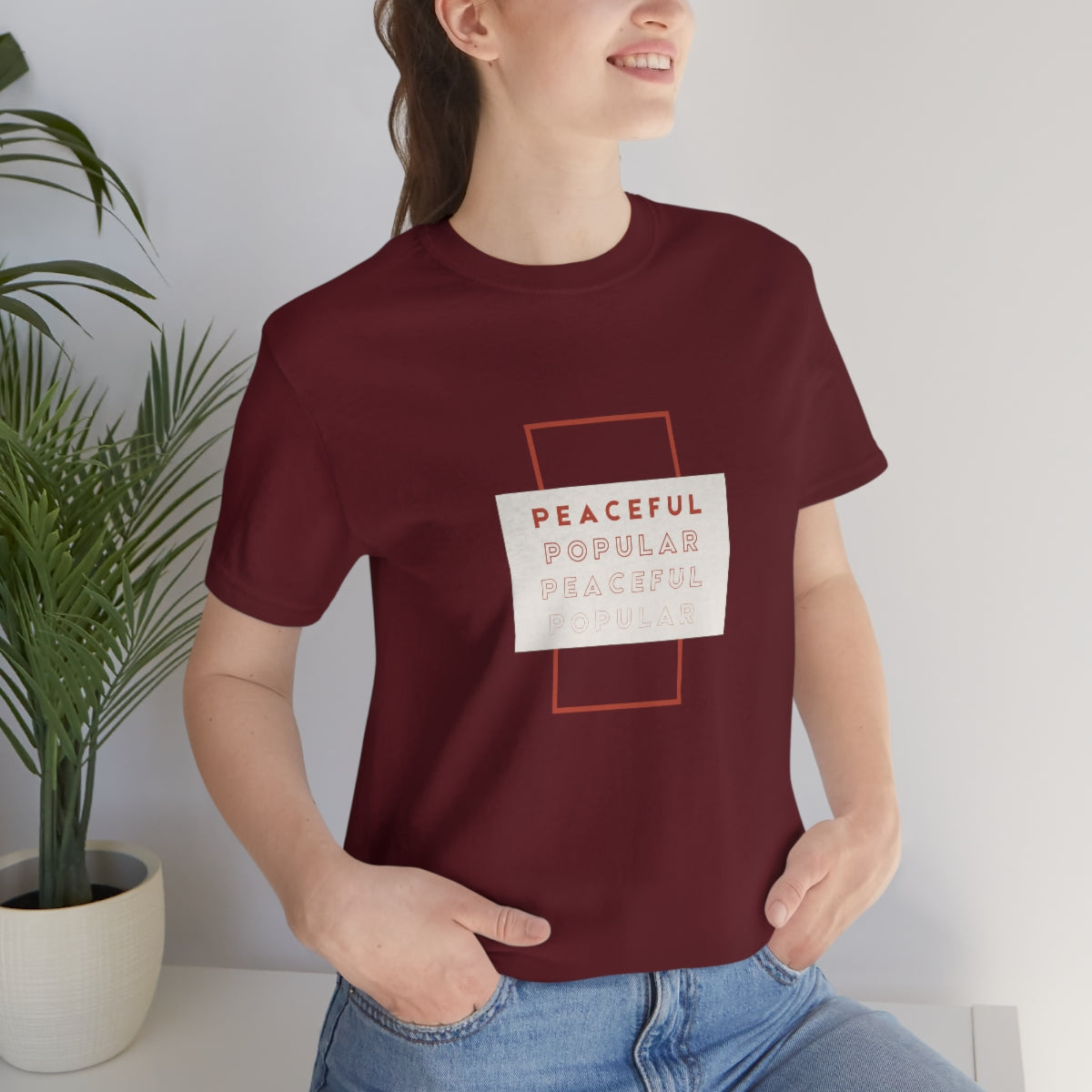 Peaceful/Popular Jersey Short Sleeve Tee