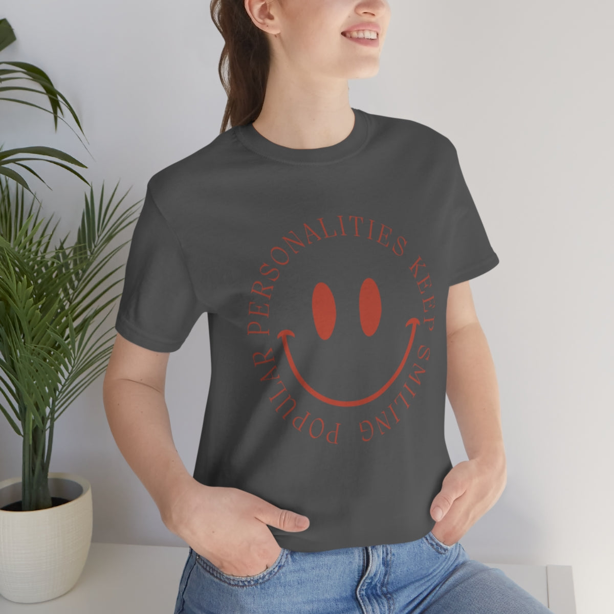 Keep Smiling Jersey Short Sleeve Tee