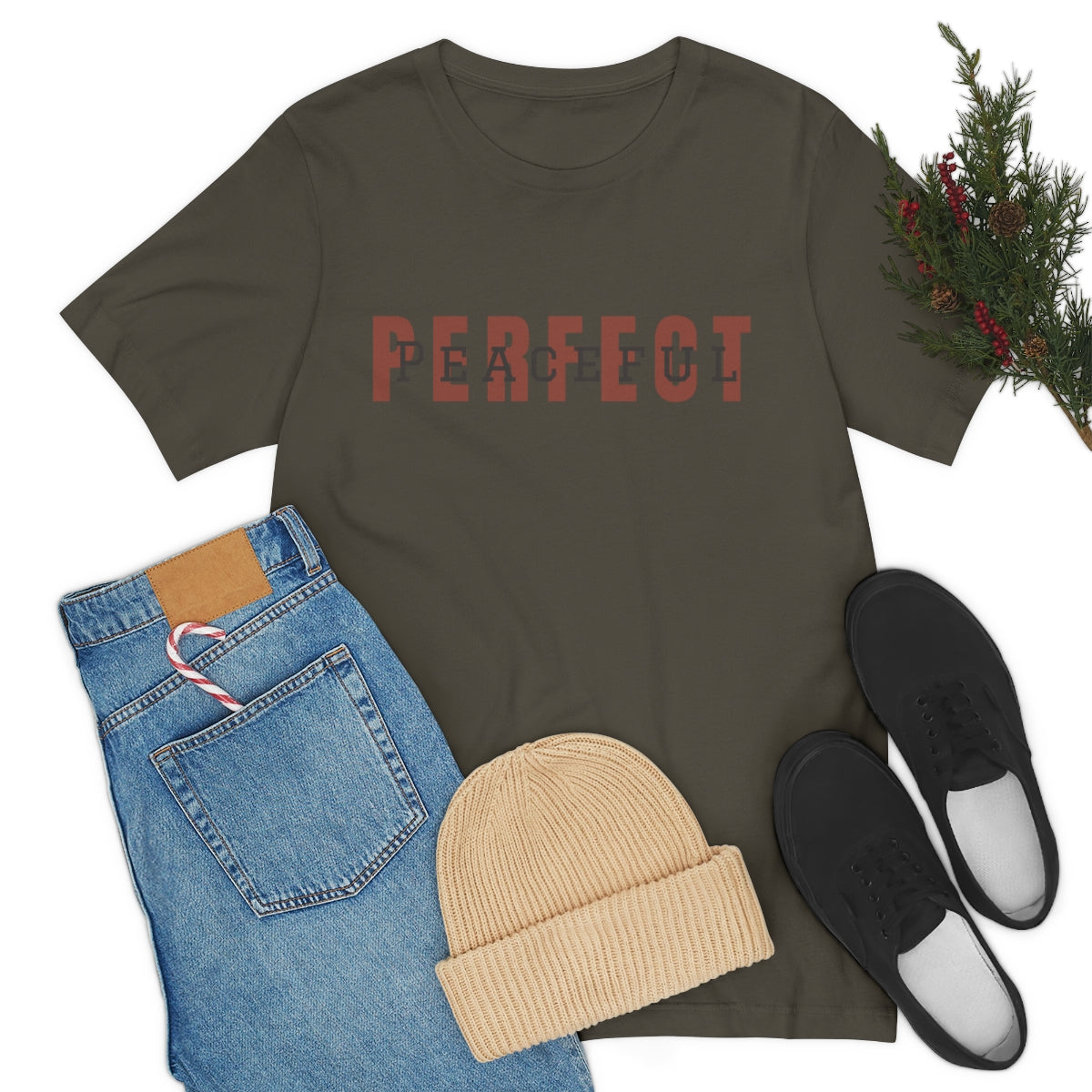 Perfect/Peaceful Logo Jersey Short Sleeve Tee