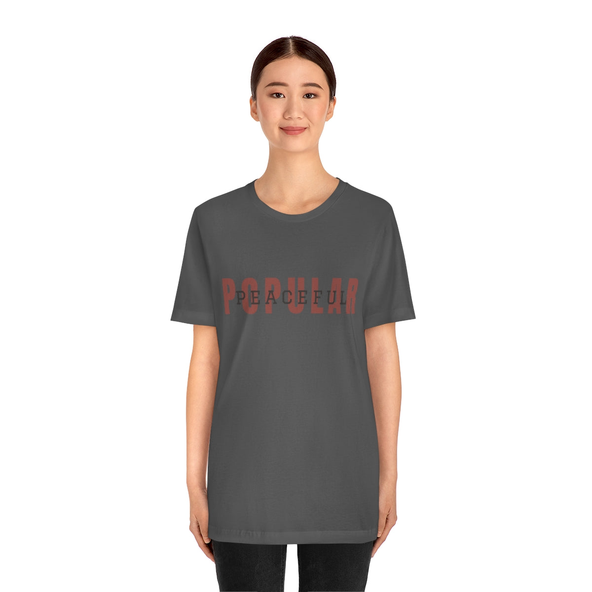 Popular/Peaceful Logo Jersey Short Sleeve Tee