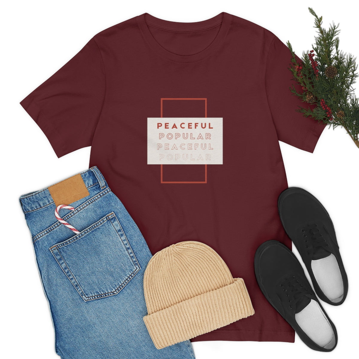 Peaceful/Popular Jersey Short Sleeve Tee