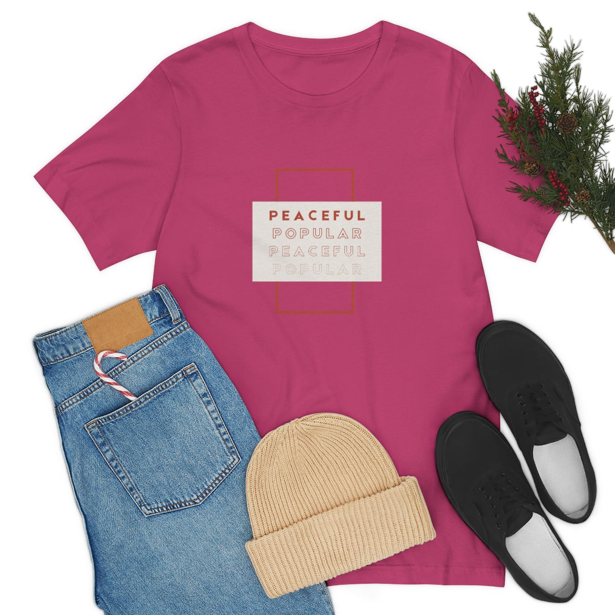 Peaceful/Popular Jersey Short Sleeve Tee