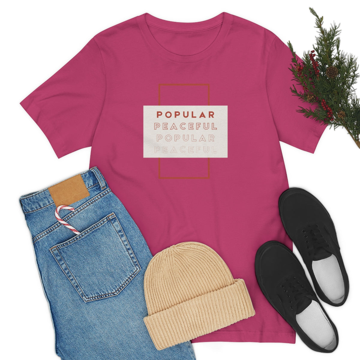 Popular/Peaceful Jersey Short Sleeve Tee