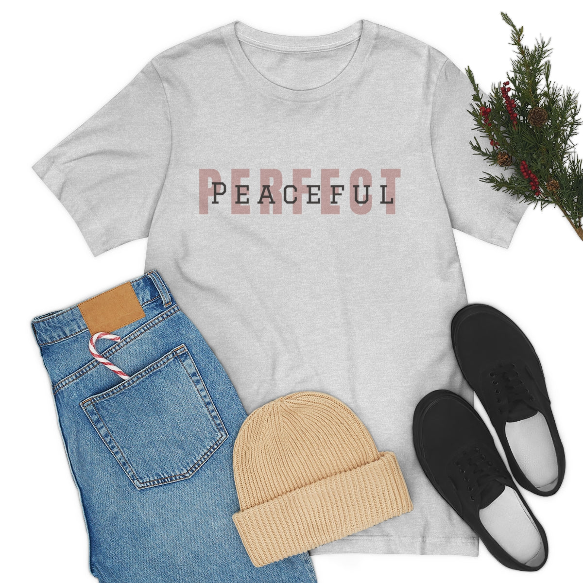 Perfect/Peaceful Logo Jersey Short Sleeve Tee