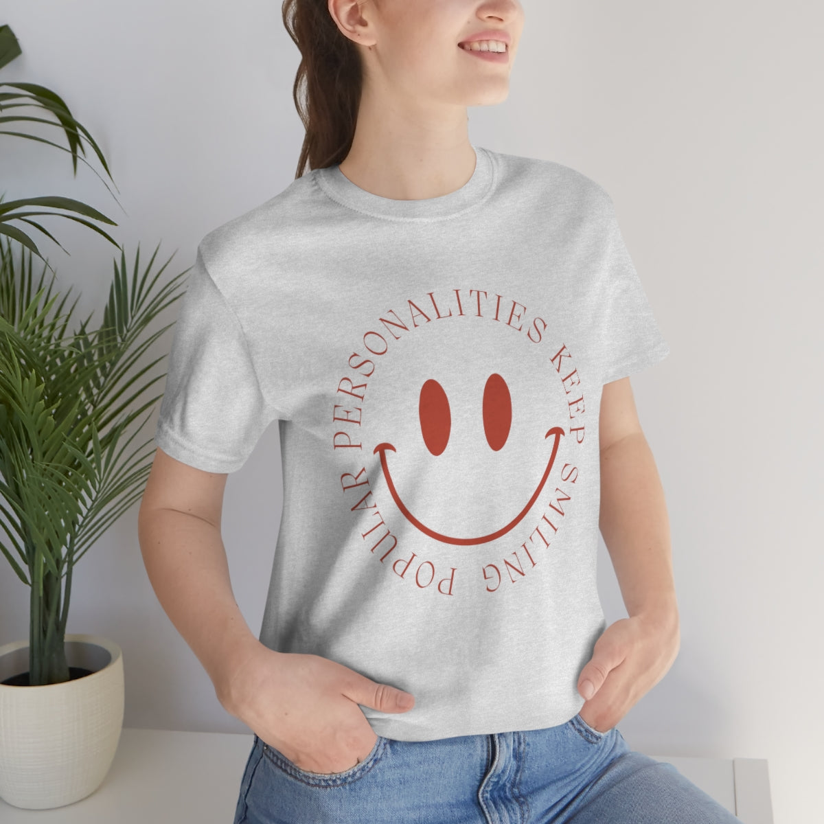Keep Smiling Jersey Short Sleeve Tee