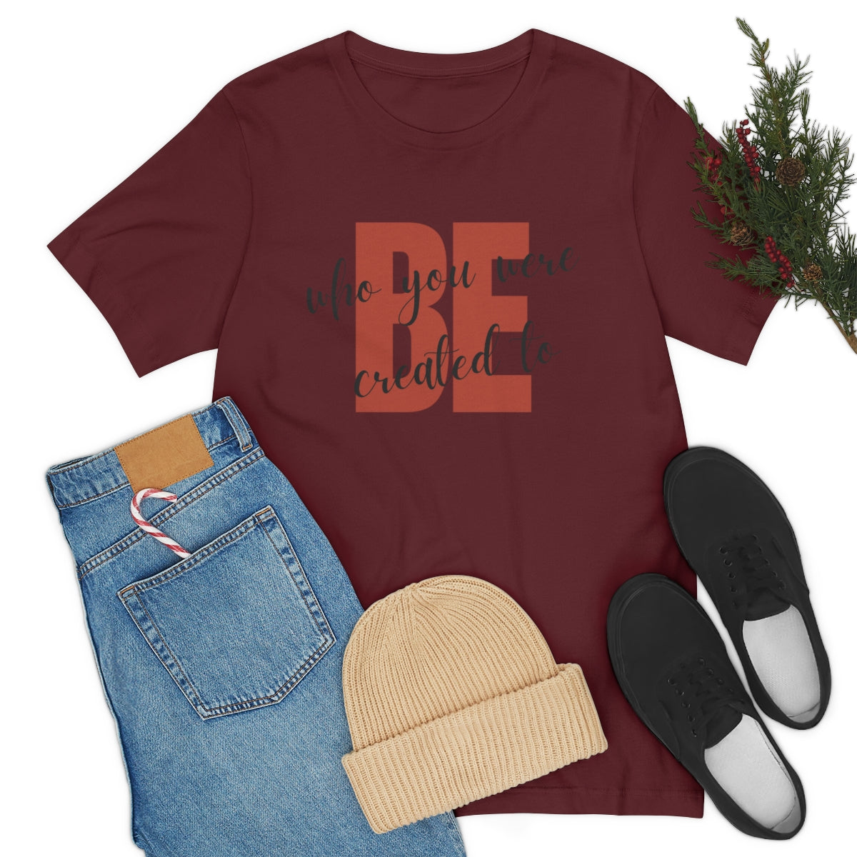 Be Who You Were Created To Be Jersey Short Sleeve Tee