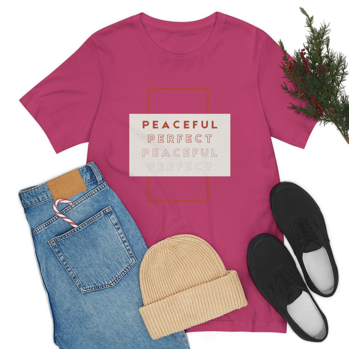 Peaceful/Perfect Jersey Short Sleeve Tee